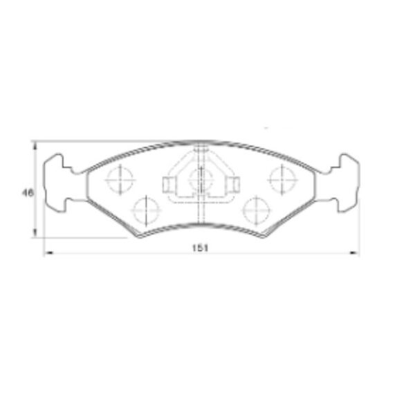 Daewoo Cielo 1.5 front brake pads from 1996 to 1997 - Image 2