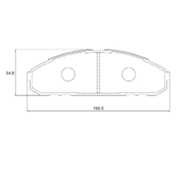 Nissan Patrol 4.2 SGL TB42 front brake pads from 1994 to 1998 - Image 2