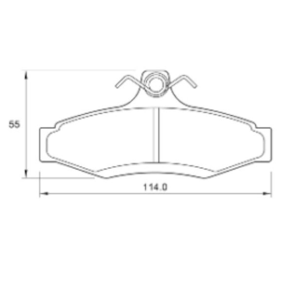 Daewoo Nubira 2.0 X20SED rear brake pads from 1997 to 2004 - Image 2