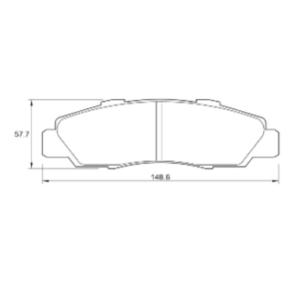 Honda Civic 1.8i V-TEC R18A2 front brake pads from 2006 to 2012 - Image 2