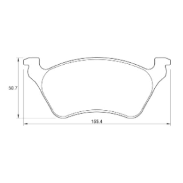 Chrysler Grand Voyager 2.5TD rear brake pads from 2000 to 2001 - Image 3