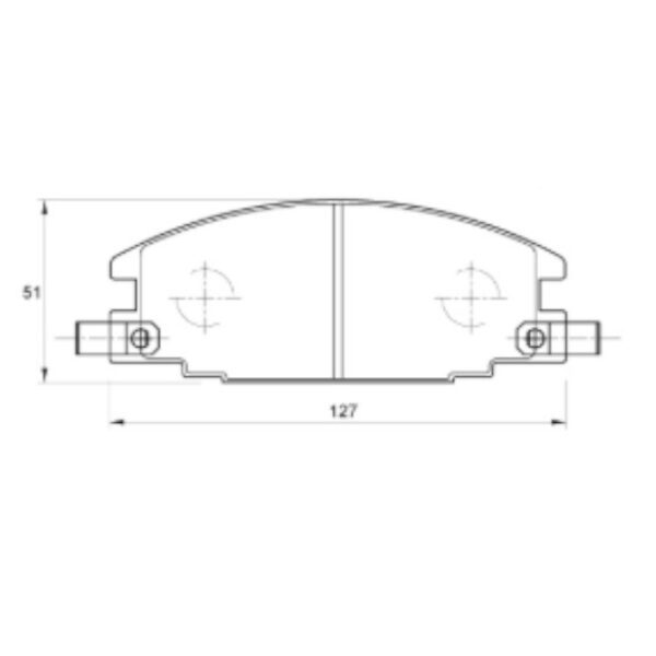 Isuzu Trooper 2.2D 2.8TD 4JB1-T front brake pads from 1982 to 1992 - Image 2